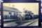 Large railroad locomotive picture is marked HTS Chumann. Train pic measures about 28