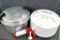 Mirro-Matic pressure cooker and Nesco food dehydrator; pressure cooker measures 17