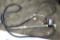 Northern Industrial 12v DC fuel transfer pump #680480 with hose and nozzle. Hose is kinked at both