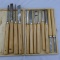 Cummins woodworking chisels and gouges, plus a few others. Wooden case is approx. 15