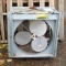 120 volt commercial/ agricultural exhaust fan. Housing is approx 2' square. Seller notes sounds good