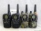 Midland X-tra Talk radio's, 2 model LXT303 and 2 GXT650. All 4 power up and displays work and