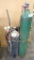 No shipping. Smith oxygen-acetylene cutting torch set with cart, extra hose, and bottles, which are