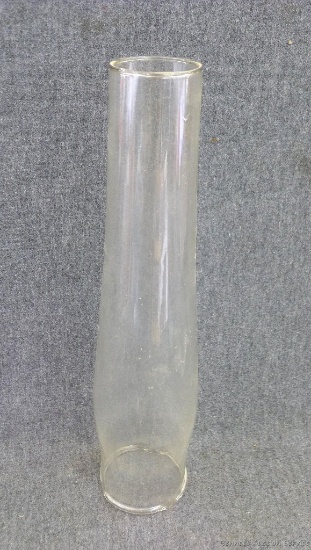 Aladdin clear glass chimney. Measures 13'' tall