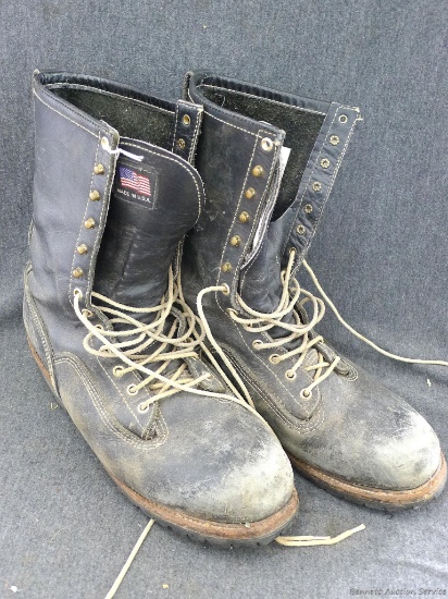 Weinbrenner Shoe Co., Inc protective firefighting boots. Size 14, boots have some wear.