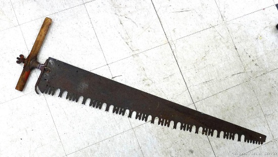 One man saw has a 42" blade and a 13-1/2" handle.