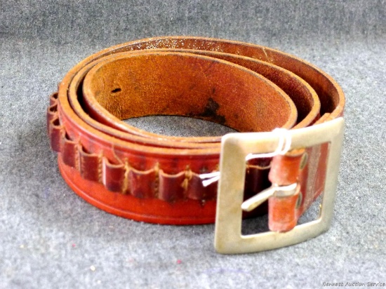 Bucheimer Model A-982L leather cartridge belt is 45".