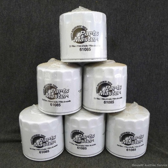 Six PartsMaster oil filters No. 61085.