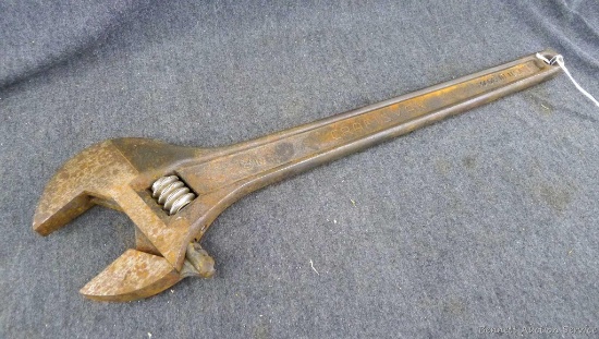 18" Craftsman adjustable wrench opens to nearly 2-1/4".