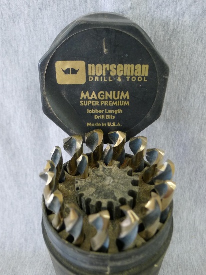 Norseman Magnum Super Premium jobber length 135 degree split point drill bit set is mostly there.