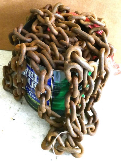 About 30' of 1/4" and 3/8" chain has only 2 welded repairs.