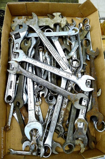 S-K Lectrolite, Proto and other USA-make wrenches plus others. Largest is 15/16". Some specialty