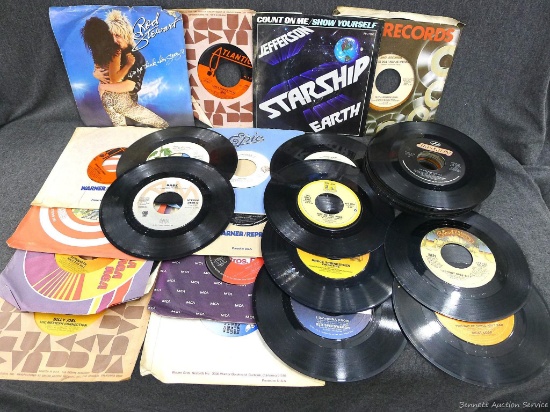 Vintage 45's records incl Meat Loaf, Kiss, Styx, Prince and the Revolution, The Beach Boys, Van