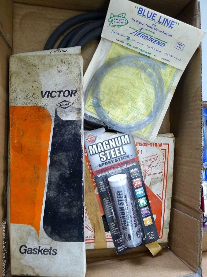 Victor Dana gaskets, Magnum Steel epoxy stick, Silicone Fuel line, weather stripping and more.