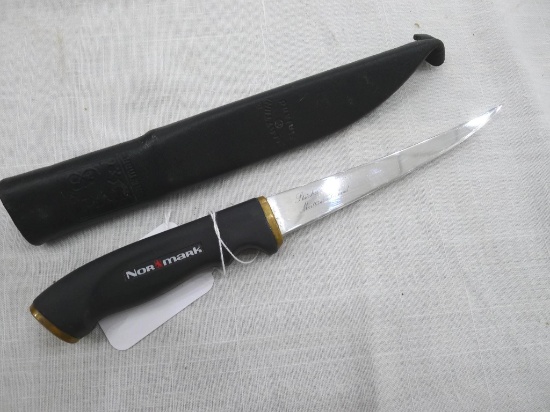 NorMark filet knife is marked Marttiini Finland and is 10-1/2" overall.