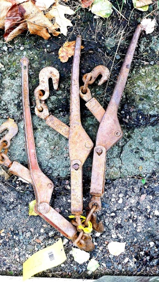 Three 3/8'' chain load binders