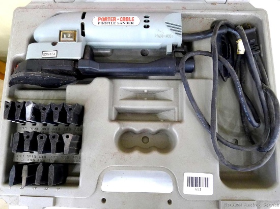 Porter Cable profile sander with case, runs.