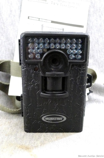 Moultrie lockable digital game camera is Model # MFH-DGS-M80. Measures about 5" tall and is in good