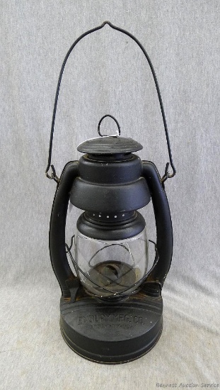 Embury No. 2 Air Pilot lantern; measures 8" x 13-1/2" tall. Glass globe is broken, but still a nice