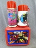 Aladdin Dick Tracy lunch pale, measures 9'' x 7'' x 4'' and matching thermos. Plus a Universal