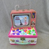I Dream of Jeannie cute metal lunch box measures 8'' x 3'' x 6'' and Thermos metal Barbie lunch box