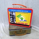 The Educational Archives metal lunch box measures 9'' x 7'' x 4'' and other metal lunch box.