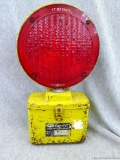 Dietz Visi-flash hazard light with Stimsonite lens. Unit measures 12-1/2