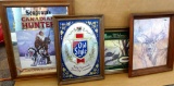 Pabst Blue Ribbon 'Upland Game Birds - Turkey' by Terry Doughty dated 1997; Old Style mirror;