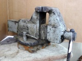 Columbian swiveling bench vise made in Cleveland Ohio. Jaws are 5