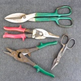 Aviation snips and Diamalloy 12'' snips.