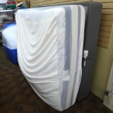Beautyrest queen sized mattress with box spring and frame. Mattress is in nice condition