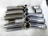 Proto and Craftsman sockets, SAE and metric. Of special note is five piece 8-point drive sockets,