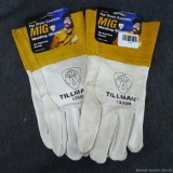 Two pair Tillman 1350M Mig/Tig welding gloves with kevlar stitching. Size medium but are cut