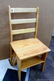 Really nice chair flips into a step stool - great for getting things out of the kitchen cabinets.