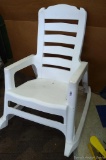 Weatherproof patio rocking chair is in good condition and measures about 30