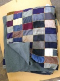 Nice pieces quilt is nice and heavy - keep you nice and warm this winter! In good condition,