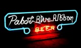 No shipping. Pabst Blue Ribbon neon beer light is about 43