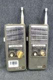 Retro Midland 13 transistor personal CB radios are Model 13-133. Bodies about 8-1/2