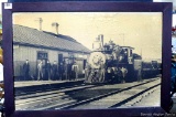Large railroad locomotive picture is marked HTS Chumann. Train pic measures about 28