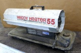 No shipping. Reddy Heater 55 extended run salamander heater is 55,000 btu. Measures about 32