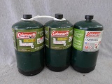 No shipping. Three Coleman propane cylinders.