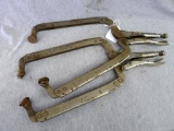 Pair of Vise-Grip 18SP deep throat locking pliers