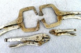 Four pairs of Vise Grip pliers up to 11