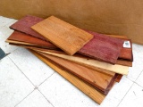 Beautiful pieces of exotic and domestic woods incl black walnut, birds eye maple, purple heart,