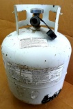 No shipping. Propane gas tank with new style head still has contents, weighs 17 lbs. Great to have