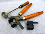 Reloading bullet mold handles; bullet die set MA 45 M1747; round ball die set J 440 2011;