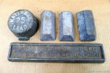 18lbs 6oz combined. J.T. Wing's High Speed Graphite Metal (babbitt) and four lead ingots