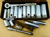 Deep well sockets by Snap On, SK and others up to 1-1/8