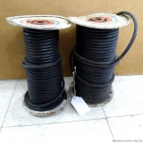 Two partial spools extension cord cable. Spools are 10