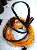 Winter is coming. Jumper cables and a high visibility extension cord.